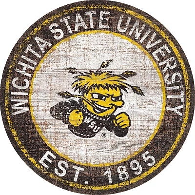 Wichita State Shockers 24'' Round Heritage Logo Sign