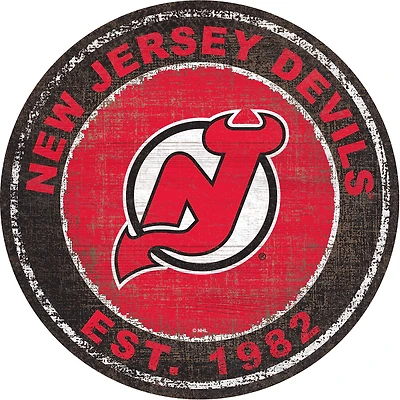 New Jersey Devils 24'' Round Heritage Logo Sign