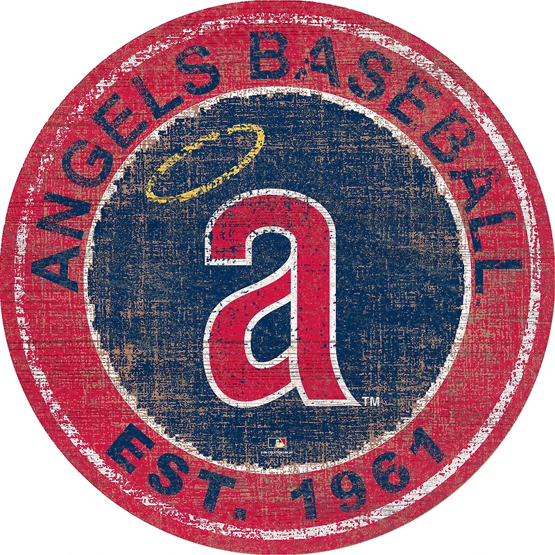 Los Angeles Angels 24'' Round Heritage Logo Sign