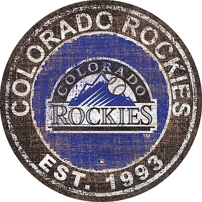 Colorado Rockies 24'' Round Heritage Logo Sign