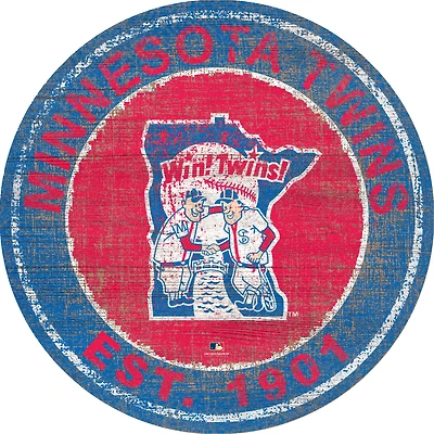 Minnesota Twins 24'' Round Heritage Logo Sign