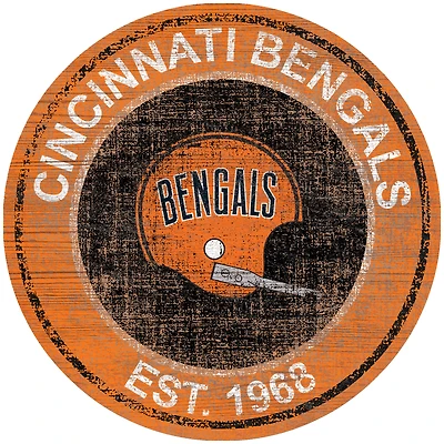 Cincinnati Bengals 24'' Round Heritage Logo Sign