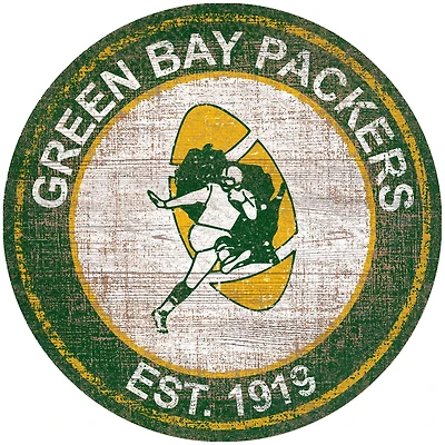 Green Bay Packers 24'' Round Heritage Logo Sign