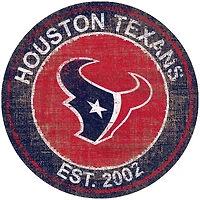 Houston Texans 24'' Round Heritage Logo Sign