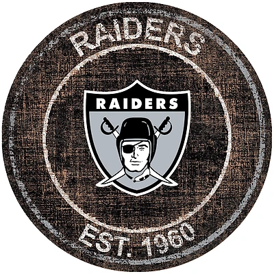 Las Vegas Raiders 24'' Round Heritage Logo Sign
