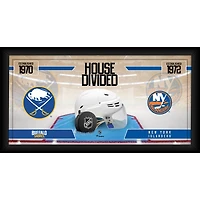 Buffalo Sabres vs. New York Islanders Framed 10" x 20" House Divided Hockey Collage