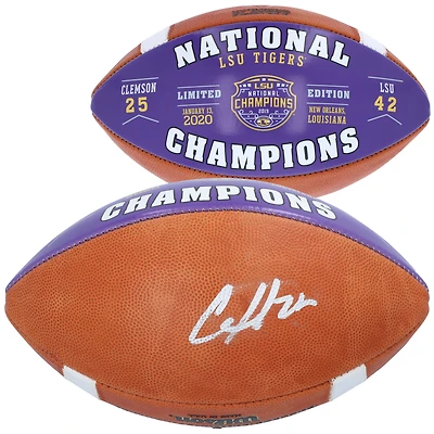 Clyde Edwards-Helaire LSU Tigers Autographed Wilson 2019 College Playoff National Champions Football
