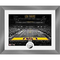 Highland Mint LSU Tigers 13'' x 16'' Art Deco Stadium Silver Coin Photo Mint
