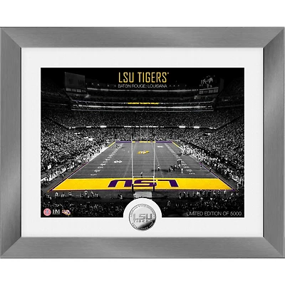 Highland Mint LSU Tigers 13'' x 16'' Art Deco Stadium Silver Coin Photo Mint