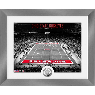 Highland Mint Ohio State Buckeyes 13'' x 16'' Art Deco Stadium Silver Coin Photo Mint