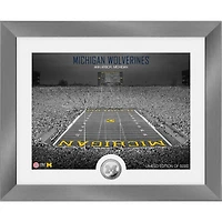 Highland Mint Michigan Wolverines 13'' x 16'' Art Deco Stadium Silver Coin Photo Mint
