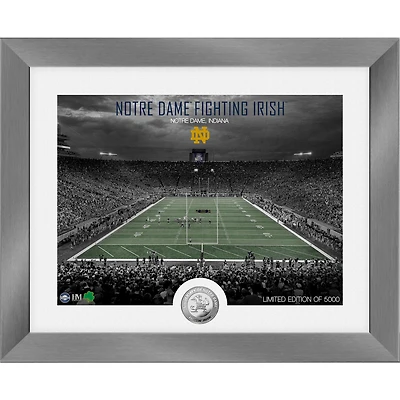 Highland Mint Notre Dame Fighting Irish 13'' x 16'' Art Deco Stadium Silver Coin Photo Mint