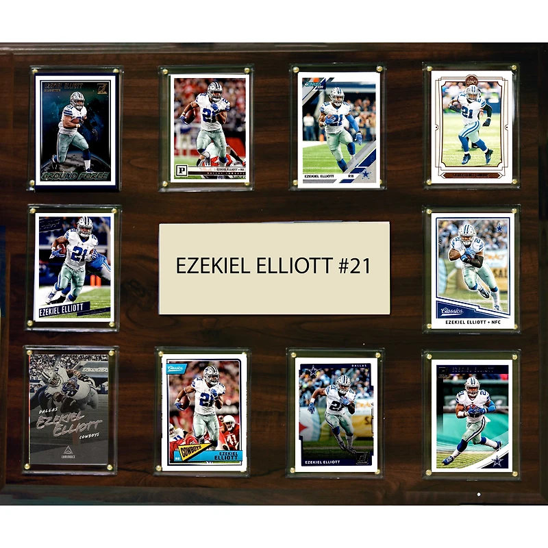 Ezekiel Elliott Dallas Cowboys 15'' x 18'' Plaque