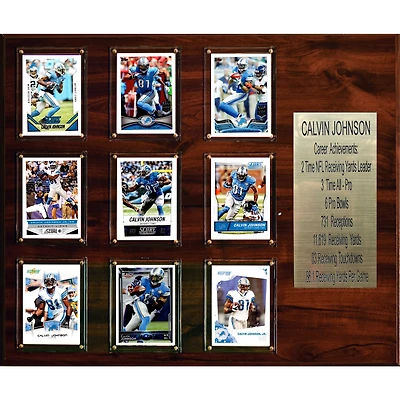 Calvin Johnson Detroit Lions 15'' x 18'' Plaque