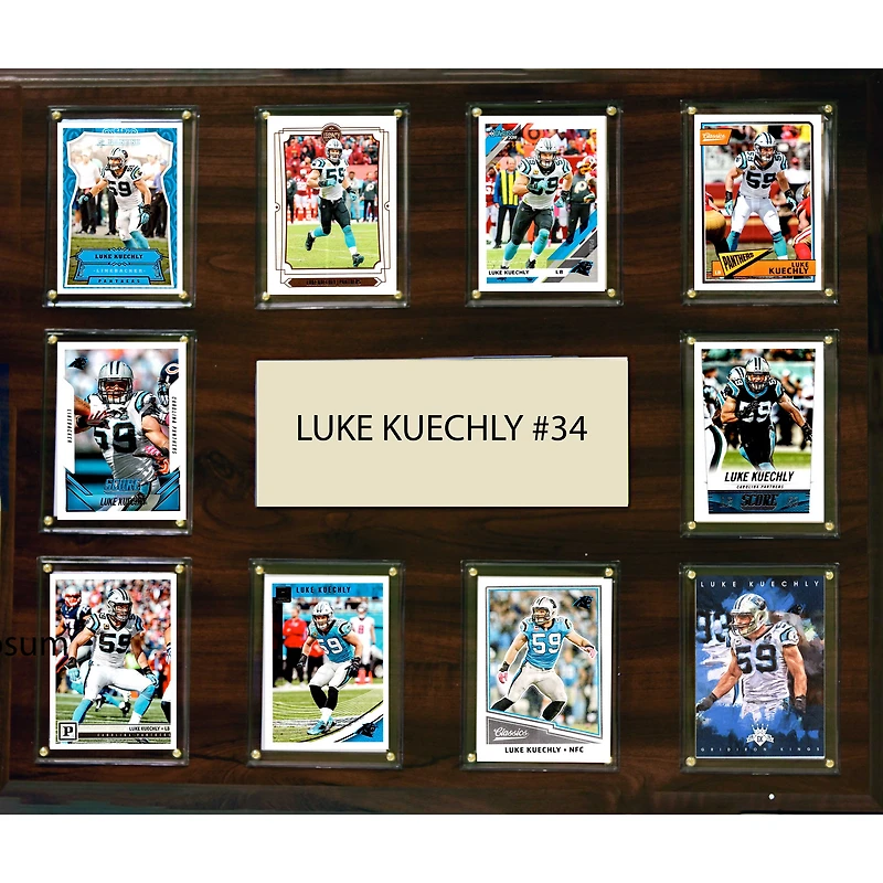 Luke Kuechly Carolina Panthers 15'' x 18'' Plaque