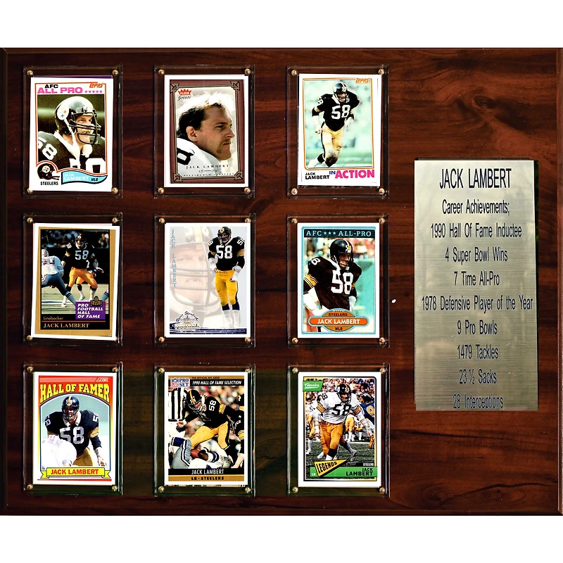 Jack Lambert Pittsburgh Steelers 15'' x 18'' Plaque