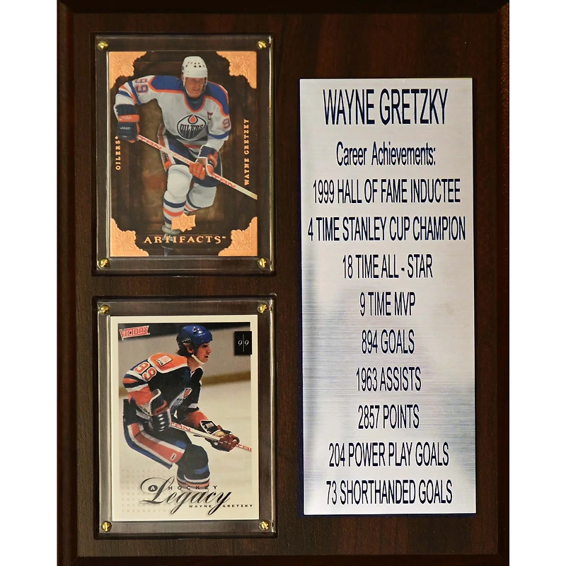 Wayne Gretzky Edmonton Oilers 8'' x 10'' Plaque