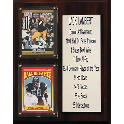Jack Lambert Pittsburgh Steelers 8'' x 10'' Plaque