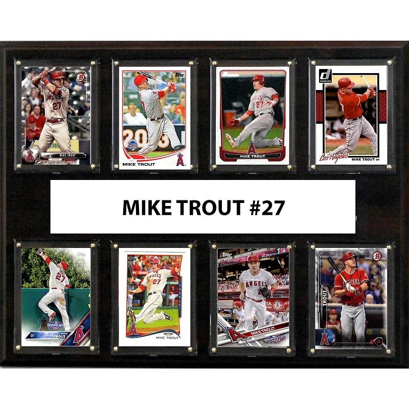 Mike Trout Los Angeles Angels 12'' x 15'' Plaque