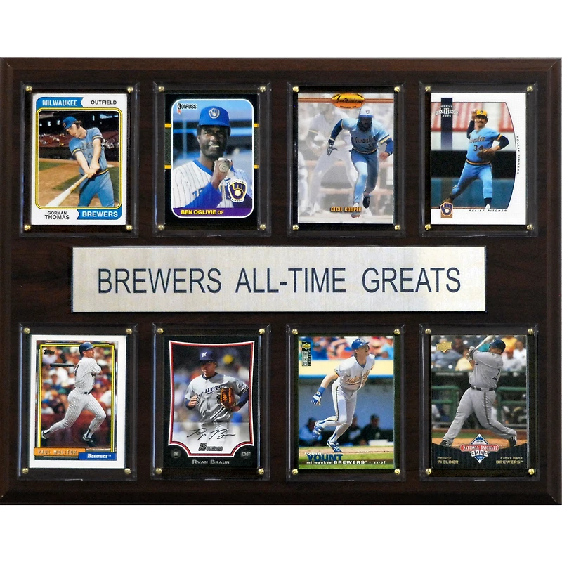 Milwaukee Brewers 12'' x 15'' All-Time Greats Plaque