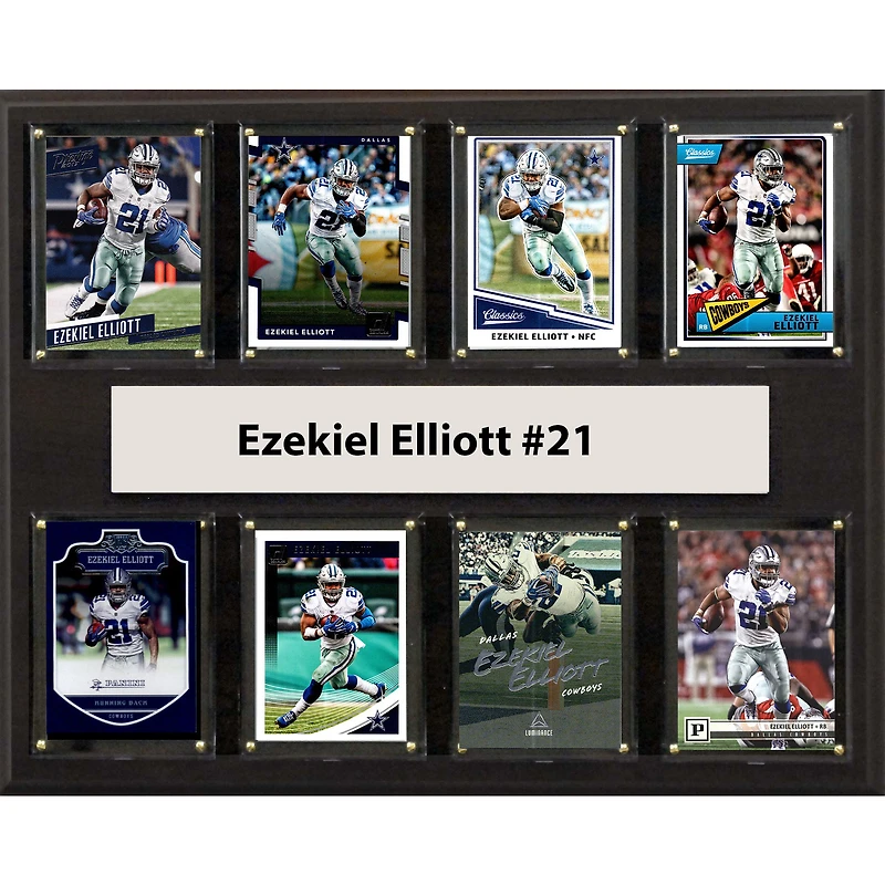 Ezekiel Elliott Dallas Cowboys 12'' x 15'' Plaque