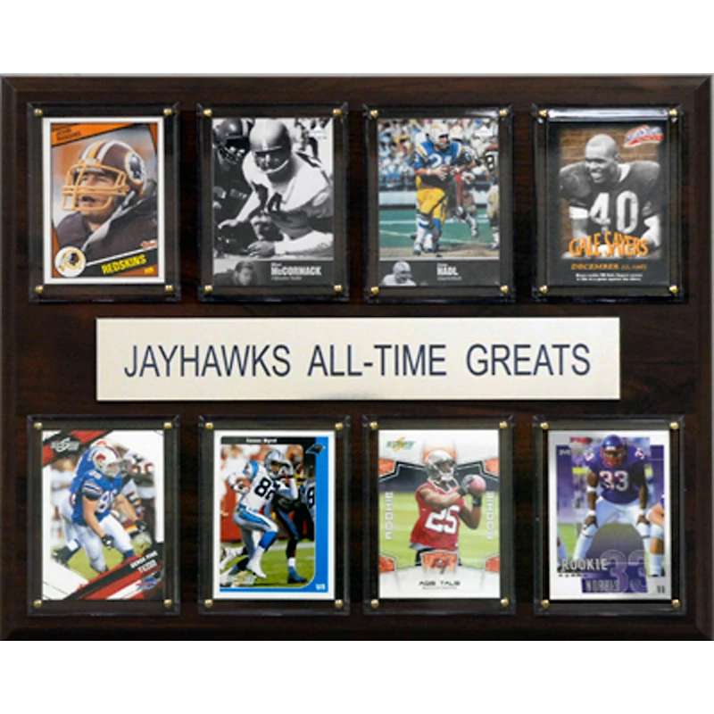 Kansas Jayhawks 12'' x 15'' Football All-Time Greats Plaque