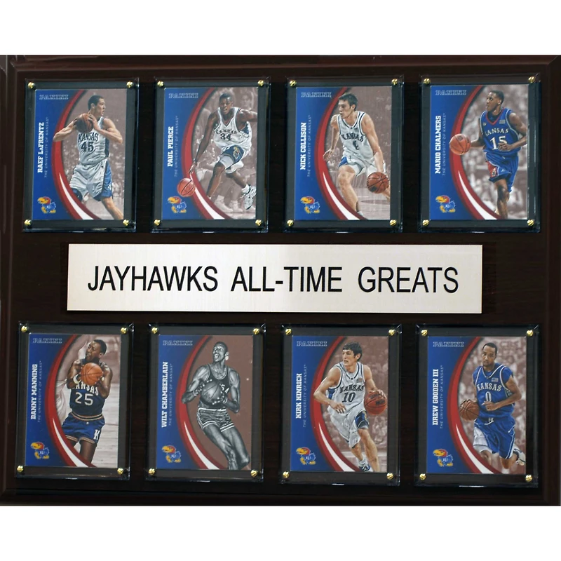 Kansas Jayhawks 12'' x 15'' All-Time Greats Plaque