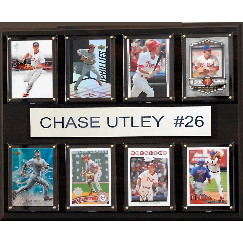 Chase Utley Philadelphia Phillies 12'' x 15'' Plaque
