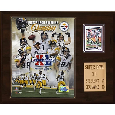 Pittsburgh Steelers Super Bowl XL Champions 12'' x 15'' Plaque