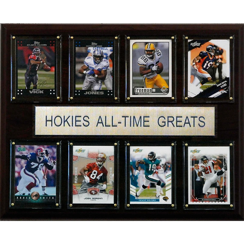 Virginia Tech Hokies 12'' x 15'' All-Time Greats Plaque