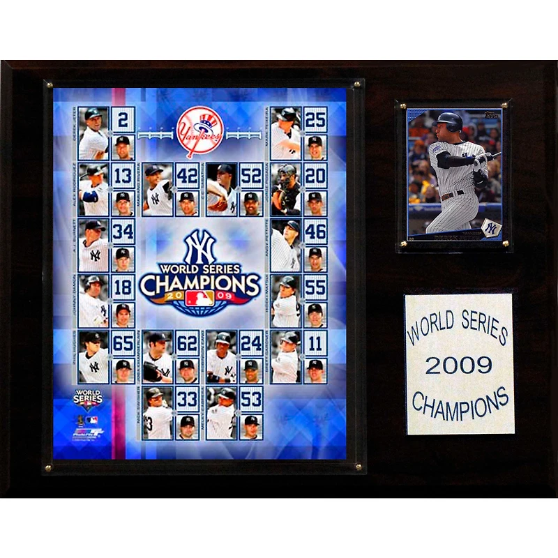 New York Yankees 2009 World Series Champions 12'' x 15'' Plaque