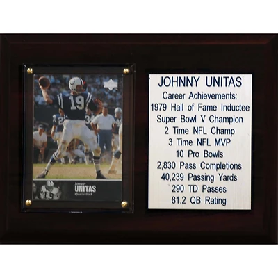 Johnny Unitas Baltimore Colts 6'' x 8'' Plaque