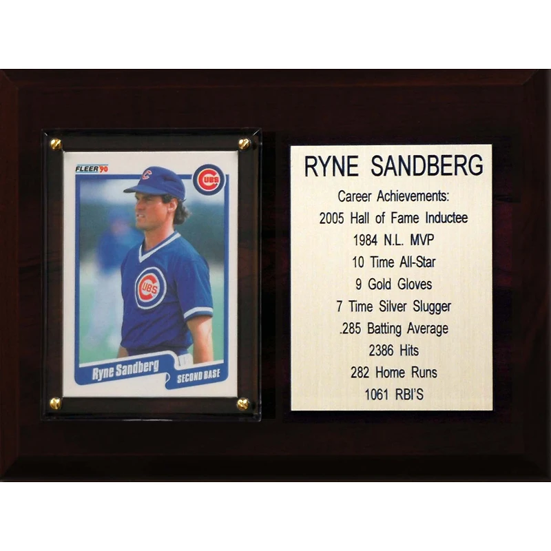 Ryne Sandberg Chicago Cubs 6'' x 8'' Plaque