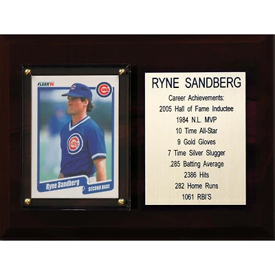 Ryne Sandberg Chicago Cubs 6'' x 8'' Plaque