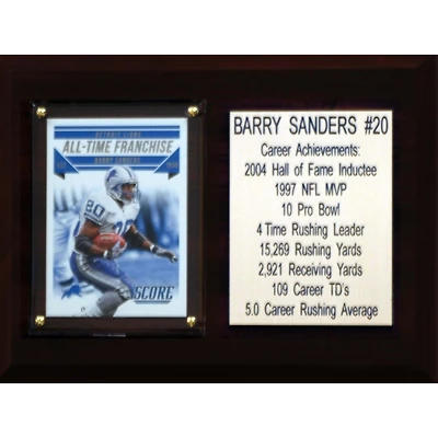 Barry Sanders Detroit Lions 6'' x 8'' Plaque
