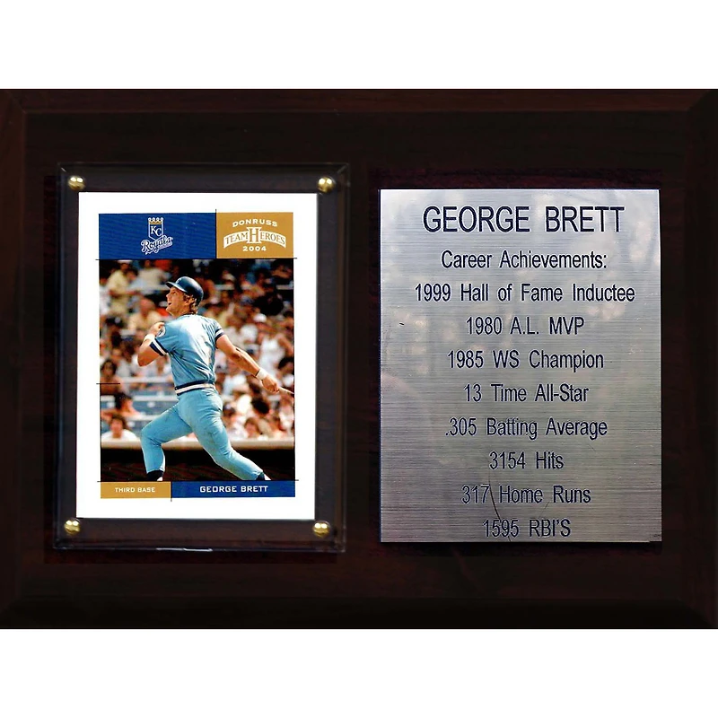 George Brett Kansas City Royals 6'' x 8'' Plaque