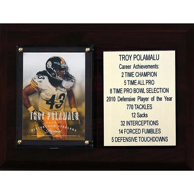 Troy Polamalu Pittsburgh Steelers 6'' x 8'' Plaque