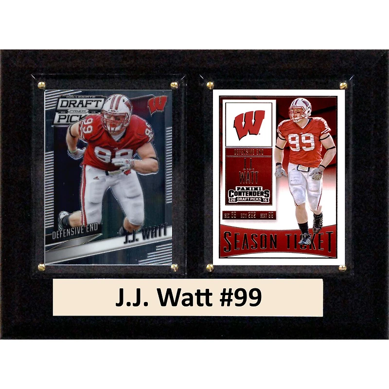 J.J. Watt Wisconsin Badgers 6'' x 8'' Plaque