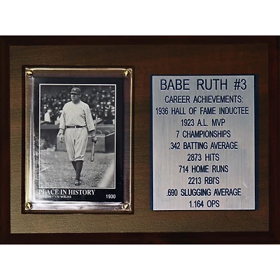 Babe Ruth New York Yankees 6'' x 8'' Plaque