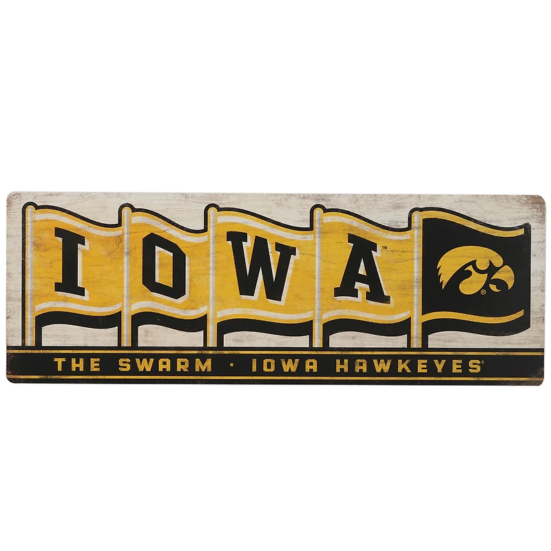 Iowa Hawkeyes 28'' x 10'' Team Tradition Wood Sign