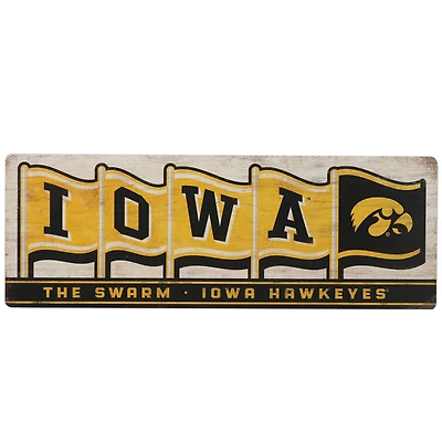Iowa Hawkeyes 28'' x 10'' Team Tradition Wood Sign