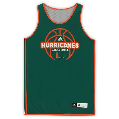 Miami Hurricanes Team-Issued #35 Green Reversible Jersey from the Basketball Program - Size XL+2