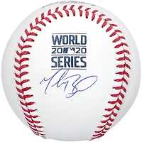 Mookie Betts Los Angeles Dodgers 2020 MLB World Series Champions Autographed World Series Logo Baseball