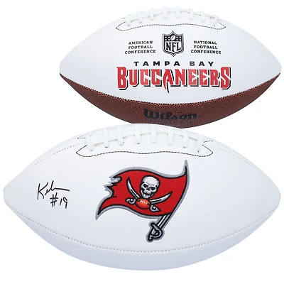 Keyshawn Johnson Tampa Bay Buccaneers Autographed Wilson White Panel Football