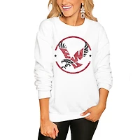 Women's Gameday Couture White Eastern Washington Eagles End Zone Oversized Sweatshirt
