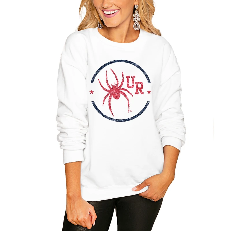 Women's Gameday Couture White Richmond Spiders End Zone Oversized Sweatshirt