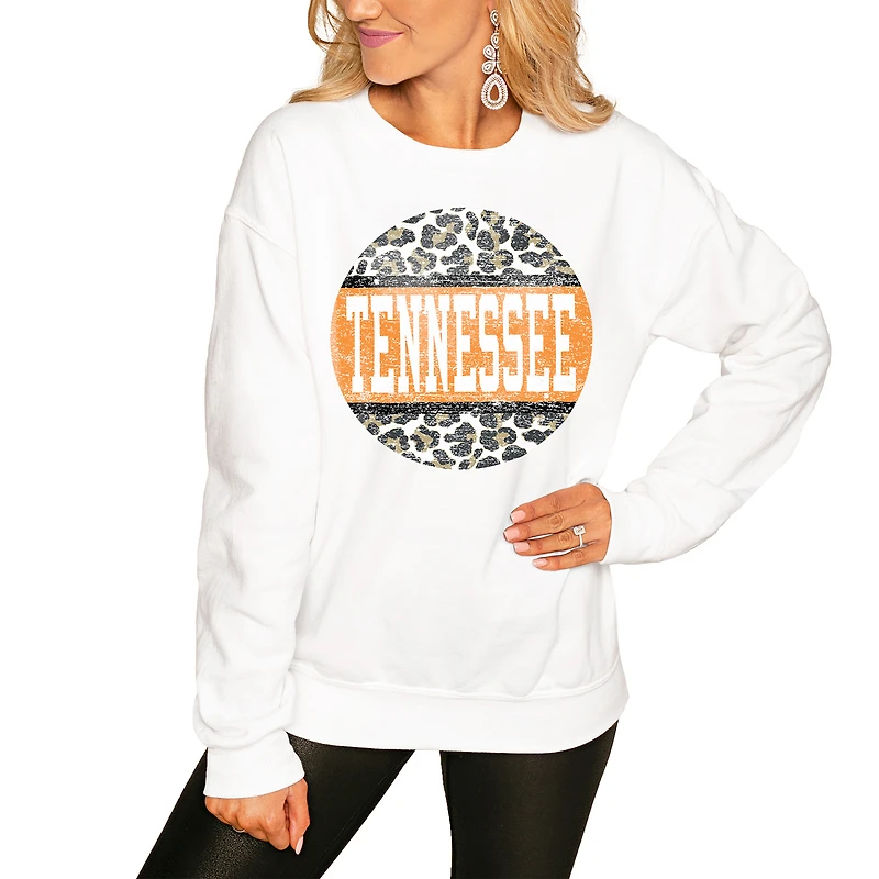 Women's White Tennessee Volunteers Scoop & Score Pullover Sweatshirt