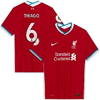 Men's Nike Thiago Alcântara Red Liverpool 2020/21 Home Authentic Player Jersey