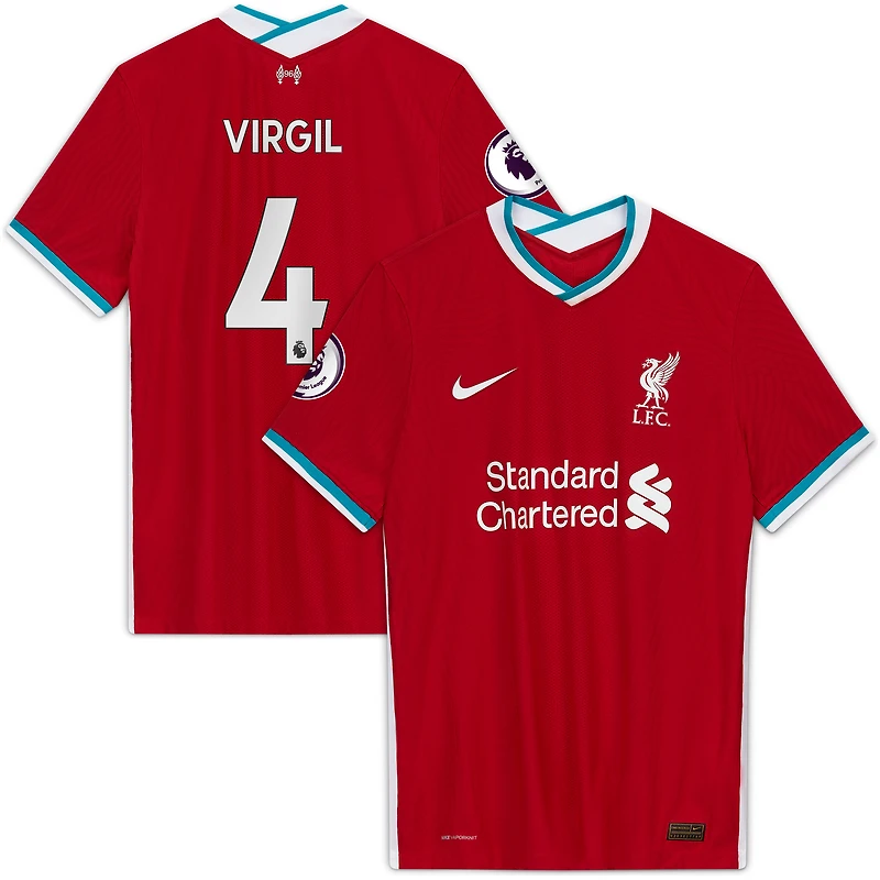 Men's Nike Virgil Van Dijk Red Liverpool 2020/21 Home Authentic Player Jersey