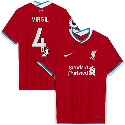 Men's Nike Virgil Van Dijk Red Liverpool 2020/21 Home Authentic Player Jersey